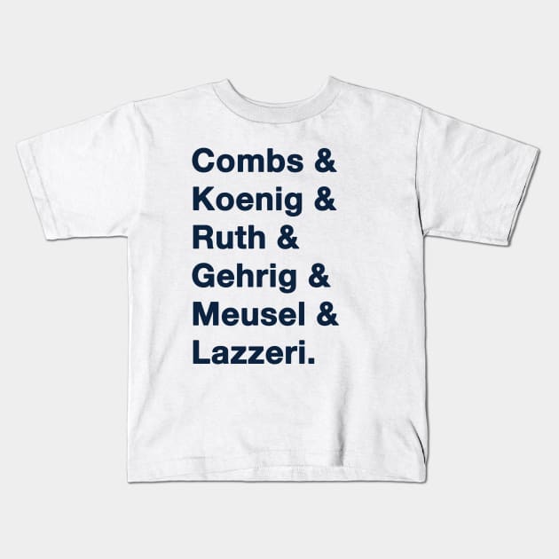 Yankees Murderers Row Kids T-Shirt by IdenticalExposure